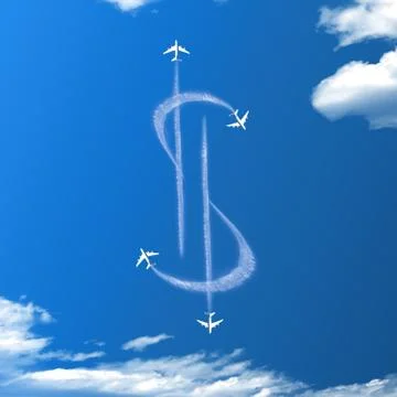 Dollar shape clouds Stock Illustration