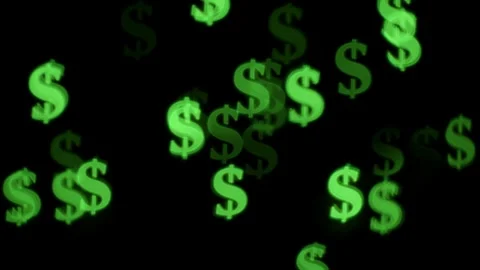 Dollar-shaped bokeh Stock Footage 302080815