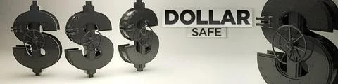 Dollar Shaped Safe 3D Model