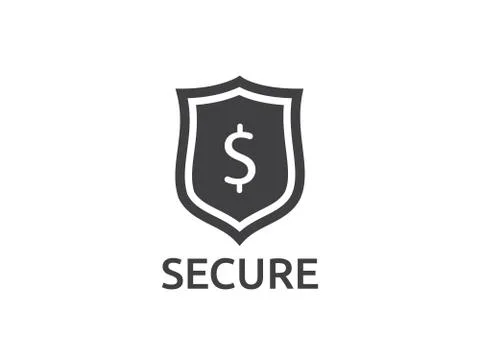 Dollar shield icon. money Security protection symbol Concept vector illustrat Stock Illustration