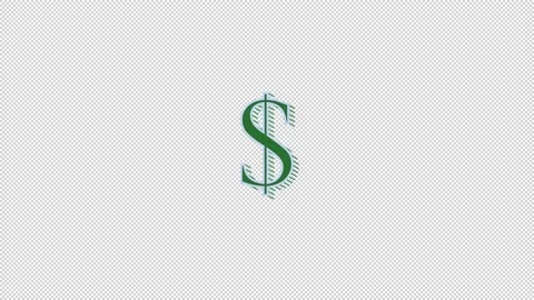 Dollar sign a alpha channel Stock-Footage 233329233