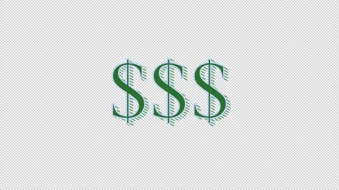 Dollar sign a alpha channel Stock-Footage 233329242