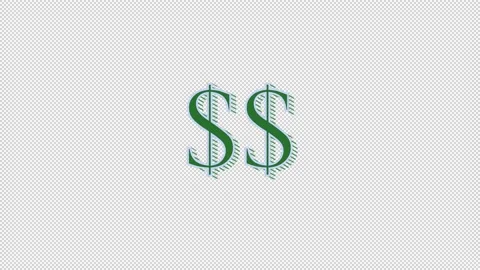 Dollar sign a alpha channel Stock-Footage 233329243