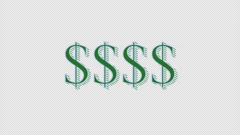 Dollar sign a alpha channel Stock-Footage 233329245