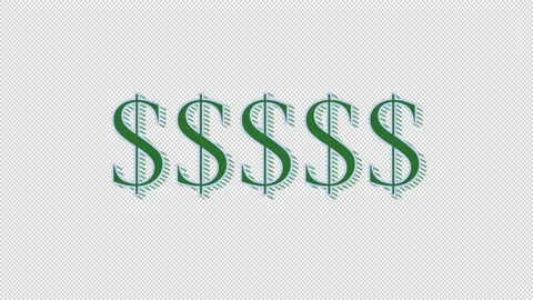 Dollar sign a alpha channel Stock-Footage 233329253