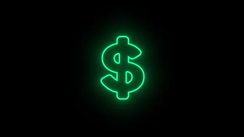 Dollar sign animated icon Stock Footage 316549345