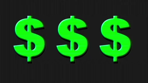 $$$ Dollar Sign Animated VHS Stock Footage 312410390