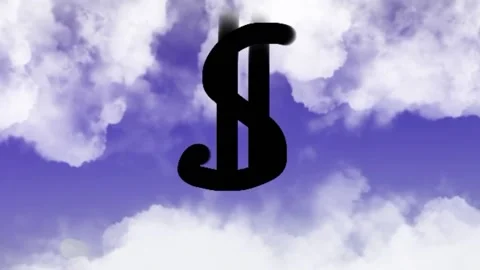 Dollar sign appears in the sky Stock Footage 147926622