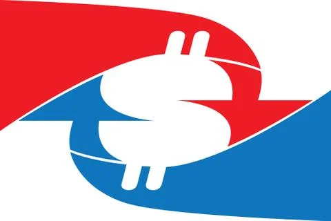 Dollar sign of the arrows Stock Illustration