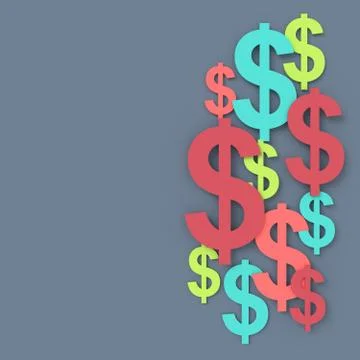 Dollar sign background. 3D rendering. Stock Illustration