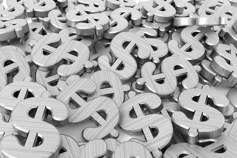 Dollar sign background. 3D rendering. Stock Illustration