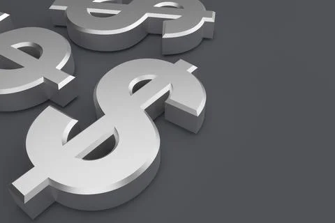 Dollar sign background. 3D rendering. Stock Illustration