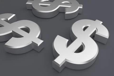Dollar sign background. 3D rendering. Stock Illustration