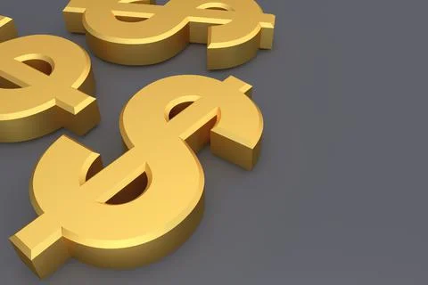 Dollar sign background. 3D rendering. Stock Illustration