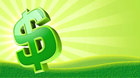 Dollar Sign Background Loop Vídeo Stock 22517093