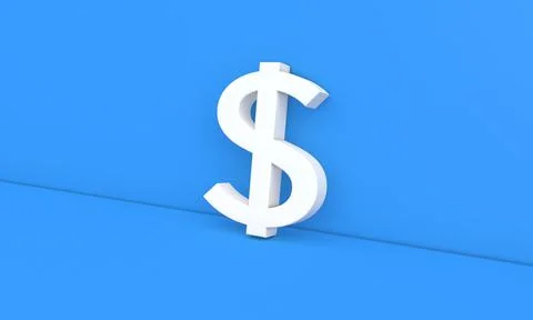 Dollar sign on a blue background. Stock Illustration