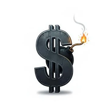 A dollar sign with a bomb in it Illustrazione stock