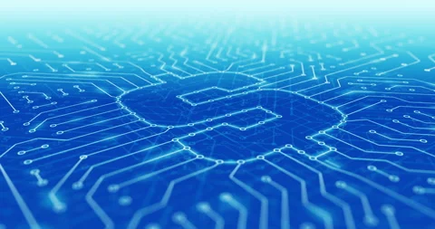 Dollar sign circuit board loop animation Stock Footage 151761598