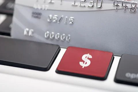 Dollar sign on computer keyboard Stock Photos