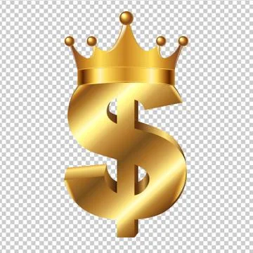 Dollar Sign With Crown Stock Illustration