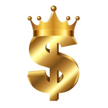 Dollar Sign With Crown Stock Illustration