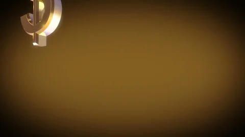 Dollar sign falling, 3D animation Stock Footage 91014943