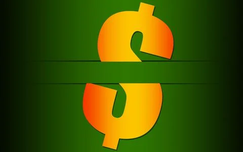 Dollar sign with green background Stock-Illustration
