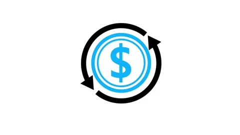 Dollar sign icon, on circle pointer animation background Stock Footage 258217894