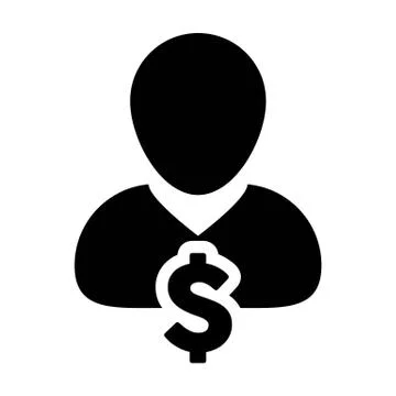 Dollar Sign Icon Vector Currency Symbol With Male Person Avatar for Business  Stock Illustration
