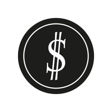 Dollar sign illustration. Vector. Black icon on white background Stock Illustration