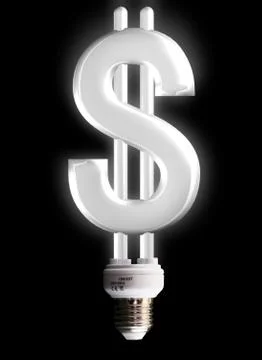 Dollar sign lamp Illustrazione stock