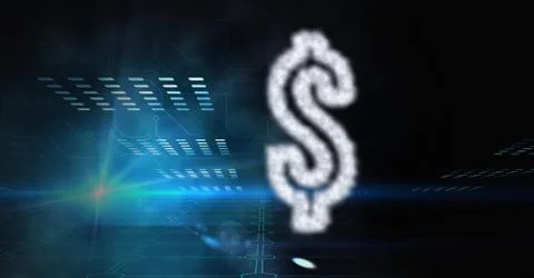 Dollar sign made of cloud texture Stockillustratie