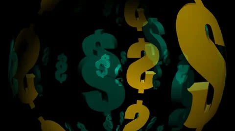 Dollar Sign Motion Mapping Vidéo 24712526