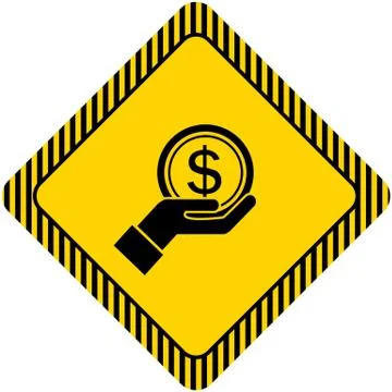 Dollar sign on palm Stock Illustration