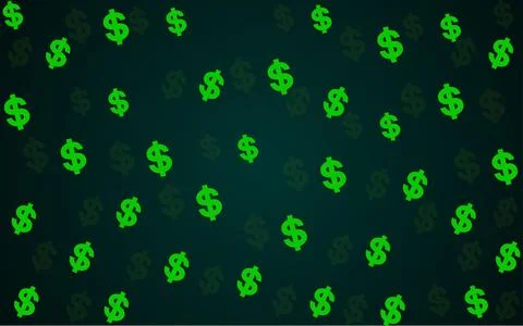 Dollar sign pattern. Chaotic dollar sign on background. Money background. Vec 스톡 일러스트