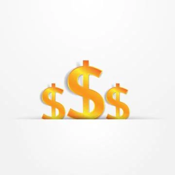 Dollar sign presentation Stock Illustration