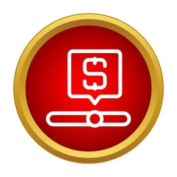 Dollar sign with progress bar slider indicating financial status Stock Illustration
