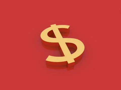 Dollar sign on a red background. Stock Illustration