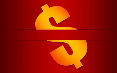 Dollar sign with red background Stock-Illustration