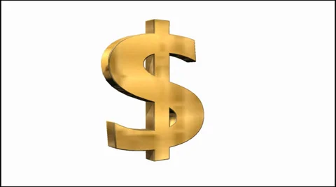 Dollar sign rotate Stock Footage 37115270
