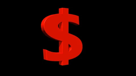Dollar sign rotate Stock-Footage 37115301