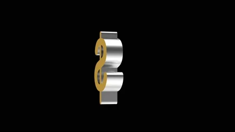 The dollar sign rotates on alpha channel in 3D animation. 4K Video stock 147653736