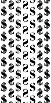 Dollar sign seamless pattern. background with repeating USA currency symbols. Stock Illustration