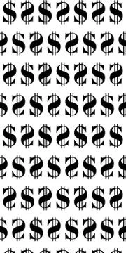 Dollar sign seamless pattern. background with repeating USA currency symbols. Stock Illustration