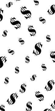 Dollar sign seamless pattern. background with repeating USA currency symbols. Illustrazione stock