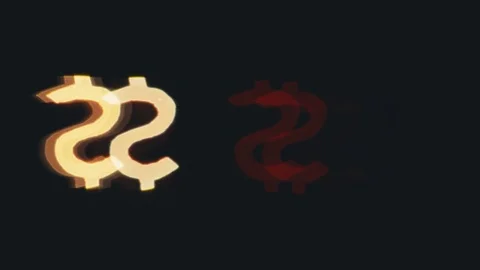 Dollar sign shaped bokeh of car lights at night. Stock Footage 80477773