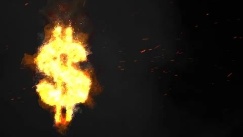 Dollar Sign with Smoke and Sparks 4K Bac... | Stock Video | Pond5