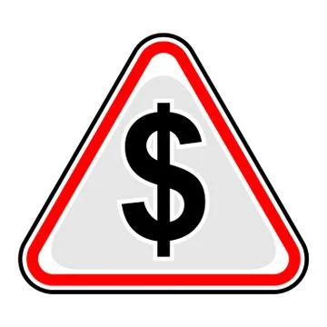 Dollar Sign Triangular Sticker Illustrazione stock