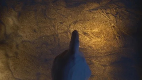 The Dollar Sign With Two Parallel Vertikal Strokes On Sand Stock Footage 128447484