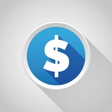 Dollar sign vector button Illustrazione stock